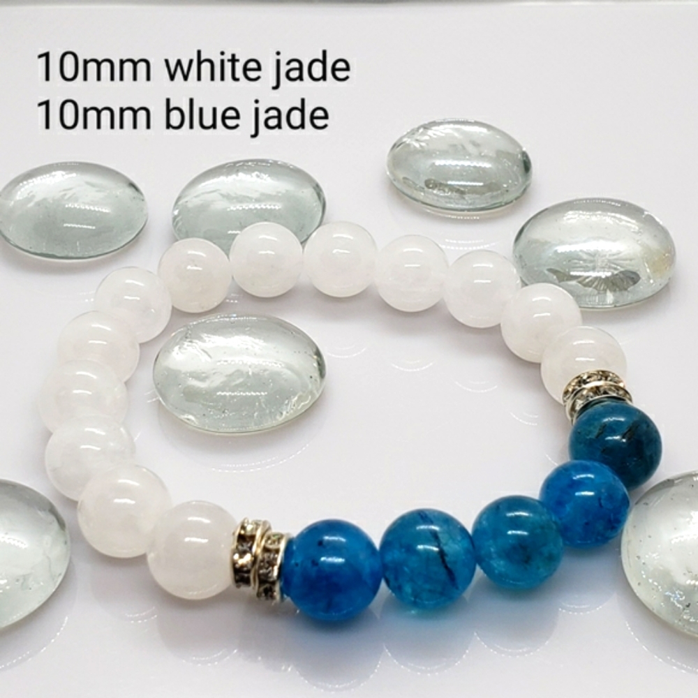 Handcrafted natural stone stretch bracelet